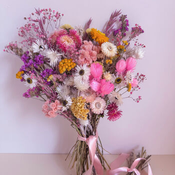 Pink Dried Wildflower Bouquet, 3 of 10