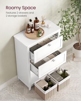 Bathroom Cabinet Storage Sideboard With Two Baskets, 5 of 6