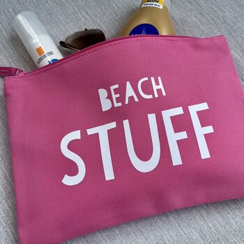 Personalised Beach Stuff Storage Pouch Holiday Bag, 4 of 4