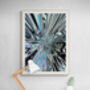 Abstract Blue Print, Marble Wall Art, thumbnail 3 of 11