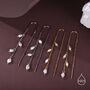Sterling Silver Genuine Fresh Water Pearl Cascade U Shape Threader Earrings, thumbnail 4 of 10
