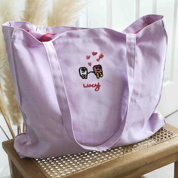 Personalised Keepsake Tote Bag With Kids Drawing Gift, 4 of 7