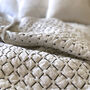 Otilly Hand Stitched Quilted Throw Ivory And Black, thumbnail 4 of 8