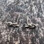 Small Knot Sterling Silver Stud Earrings, thumbnail 2 of 5