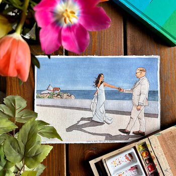 Personalised Watercolour Wedding Venue Illustration, 9 of 12
