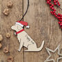 Golden Retriever Dog Christmas Decoration Personalisation Available, thumbnail 3 of 6