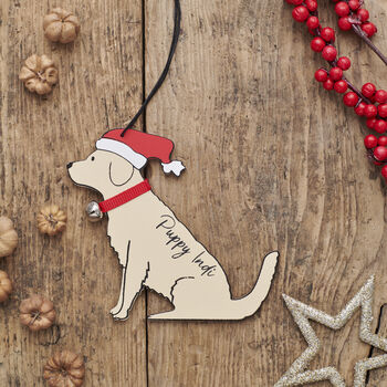 Golden Retriever Dog Christmas Decoration Personalisation Available, 3 of 6