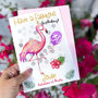 Personalised Flamingo 'Fabulous' 30th Birthday Card, thumbnail 7 of 10
