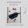 Navy And Pink Floral Dog Poo Bag Holder, thumbnail 3 of 4