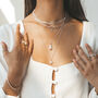 Pearl And Chain Necklace With T Bar Clasp, thumbnail 3 of 6