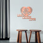 Live, Laugh, Love Rose Art Wooden Heart Decor, thumbnail 7 of 11