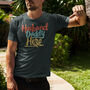 Organic Cotton 'Husband Daddy Hero' Printed T Shirt, thumbnail 3 of 6