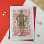 Buddy The Elf Food Groups Christmas Card, thumbnail 1 of 2