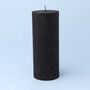 G Decor Adeline Onyx Black Textured Retro Pillar Candle, thumbnail 4 of 6