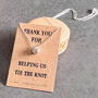 Thank You Knot Sterling Silver Bridesmaid Necklace, thumbnail 1 of 6