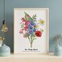 Personalised Birth Flower Family Print, thumbnail 10 of 12
