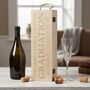 Engraved Graduation Hinged Wooden Bottle Gift Box, thumbnail 1 of 2