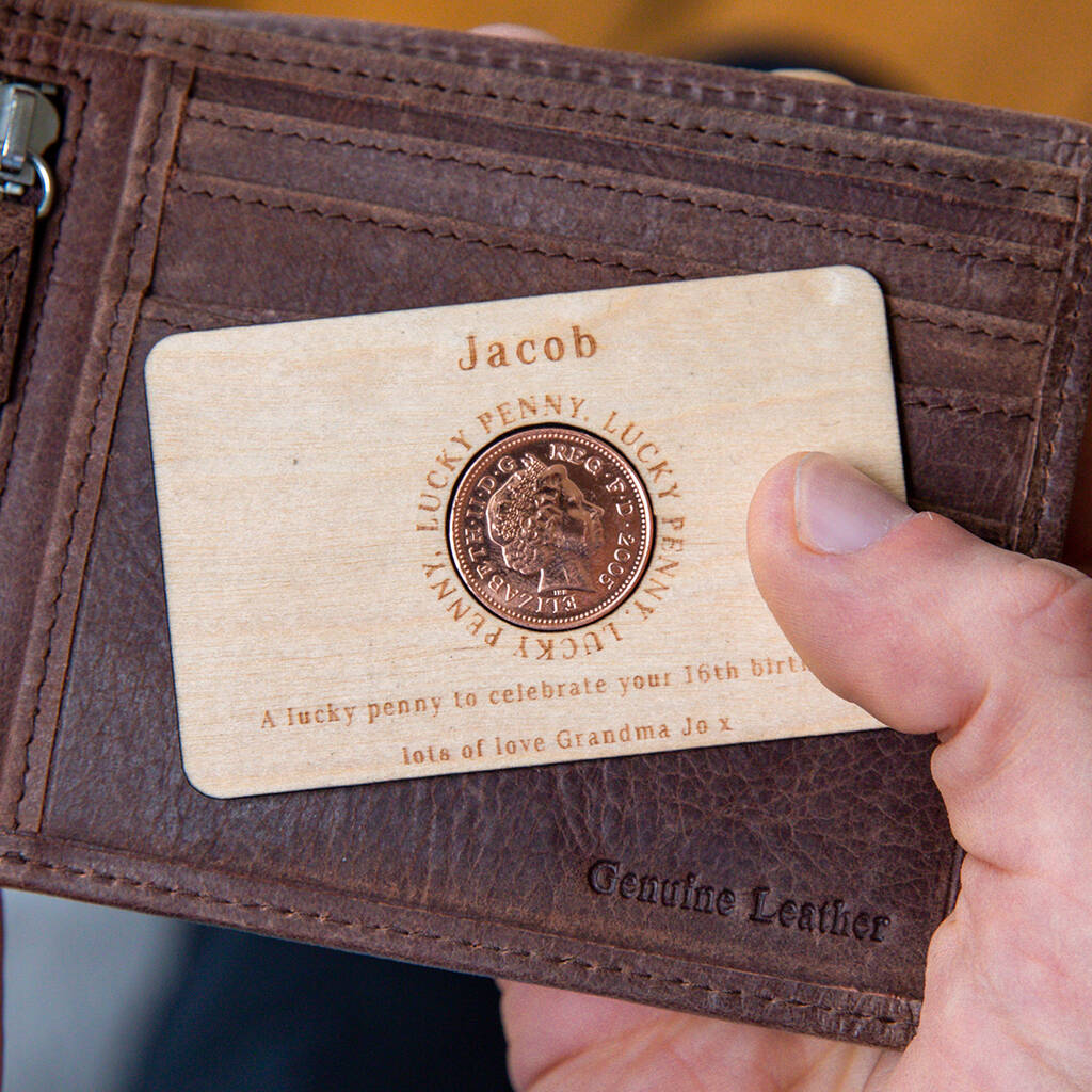 Image of 16th Birthday 2004 Penny Personalised Wallet Card