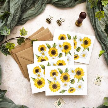 Sunflower Note Cards And Envelopes, 5 of 5