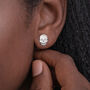 Sterling Silver Skull Stud Earrings – 8mm, thumbnail 1 of 6