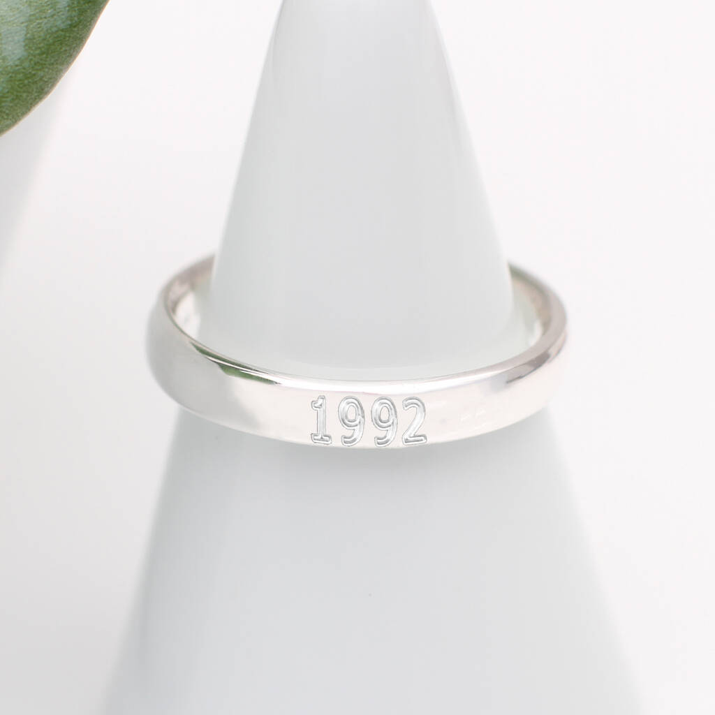 Personalised Sterling Silver Significant Year Ring, 1 of 4