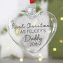 Daddy's First Christmas Glass Bauble, thumbnail 2 of 3