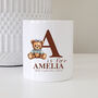 Personalised New Baby Teddy Bear Money Box First Birthday, thumbnail 1 of 5