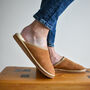 Men's Sheepskin Slip On Slippers Tan, thumbnail 1 of 3