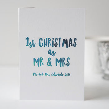 First Christmas As Mr And Mrs, Christmas Card, 4 of 4