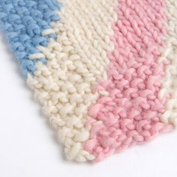 Union Jack Blanket Pastel Knitting Kit, 4 of 8