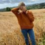 The Coco Wool And Organic Cotton Sweater In Chestnut, thumbnail 1 of 4