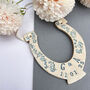 Ceramic Wedding Horseshoe With Blue Detail, thumbnail 1 of 9