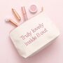 'Inside And Out’ Quote Canvas Makeup Bag, thumbnail 3 of 9
