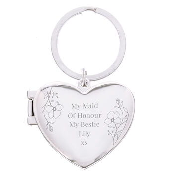 Mothers Day Gifts Heart Photo Frame Locket Keyring, 5 of 8