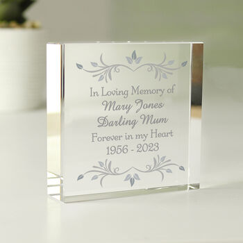 Personalised Sentiments Memorial Crystal Token, 6 of 6