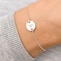 Personalised Hammered Initial Disc Bracelet, thumbnail 1 of 6