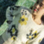 Cream Yellow Cropped Floral Print Jumper, thumbnail 4 of 6