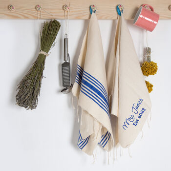 Personalised Handwoven Soft Cotton Tea Towel, 4 of 11
