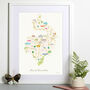 Map Of Warwickshire Art Print, thumbnail 1 of 5