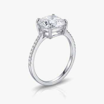 Sterling Silver Promise Ring With Square Stone, 2 of 4