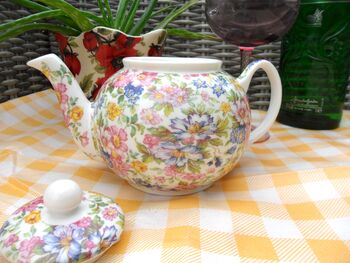 Two Cup Teapot In Mille Flleure Design, 10 of 12
