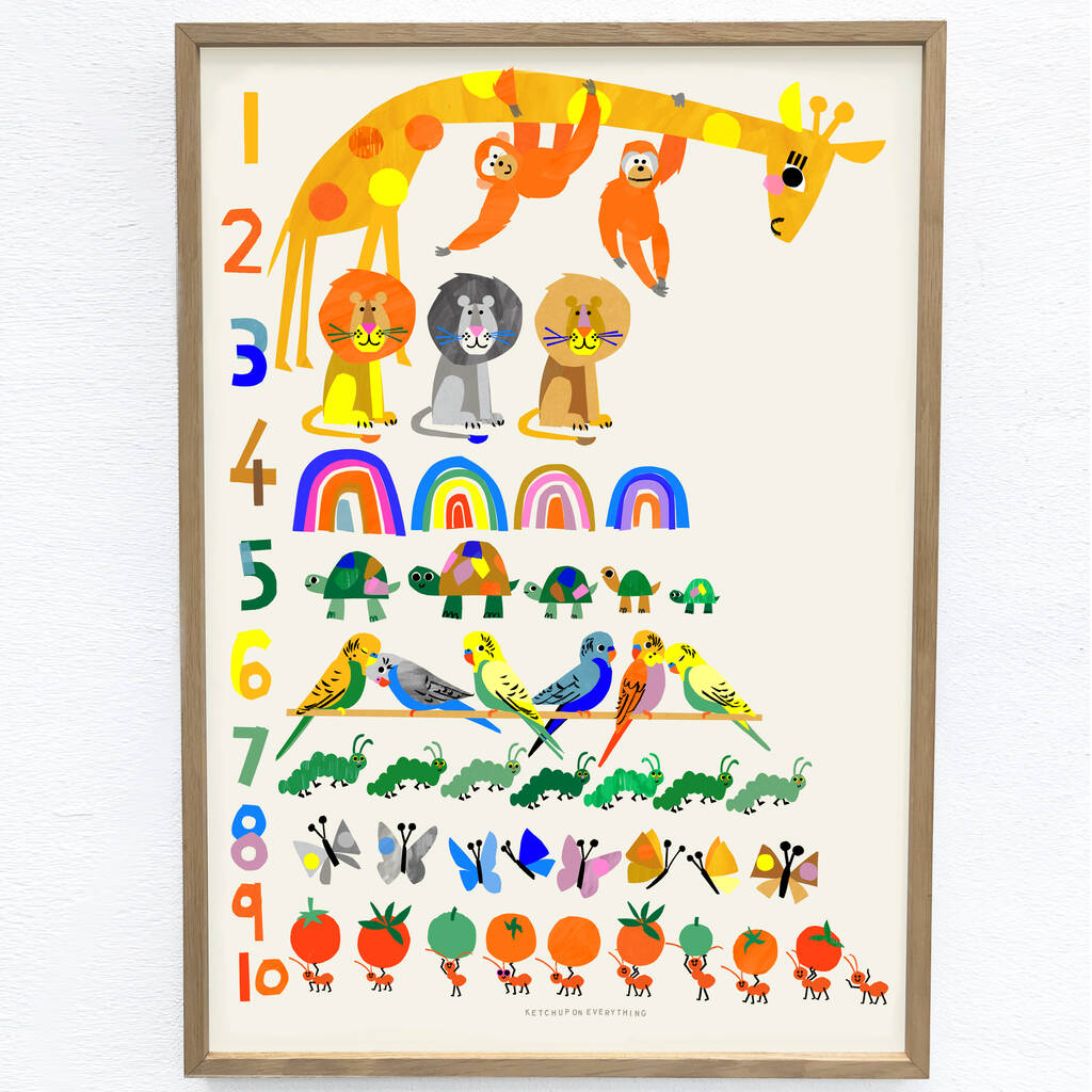 Rainbow Counting Nursery Print, 1 of 11