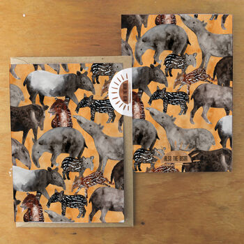 Candle Of Tapirs Print A6 Greetings Cards, 3 of 7