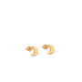 Moon Stud Earrings Gold Vermeil, thumbnail 3 of 5