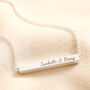 Personalised Sterling Silver Horizontal Bar Necklace, thumbnail 3 of 5