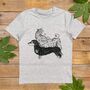 Dachshund And Bear T Shirt, thumbnail 1 of 5