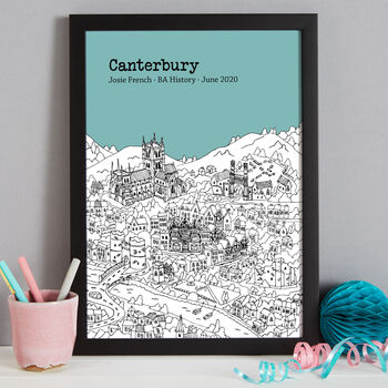 Personalised Canterbury Graduation Gift Print, 4 of 9