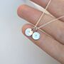 Silver Personalised Initial Disc Necklace, thumbnail 2 of 4