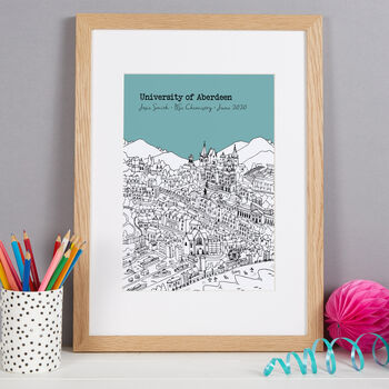 Personalised Aberdeen Graduation Gift Print, 4 of 9