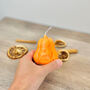 Spooky Orange Pumpkin Candle And Halloween Decoration, thumbnail 4 of 8